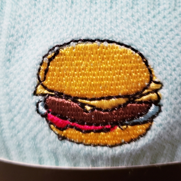 Men's "Human Knowledge" Hamburger Crew Socks. NWT. - Picture 3 of 4